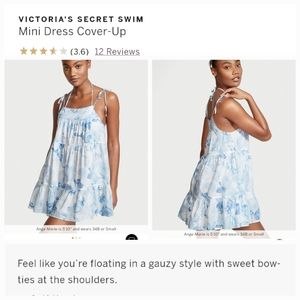 Victoria's secret mini dress swim coverup FLORAL LARGE
